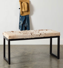 Load image into Gallery viewer, “Make a Statement” Cowhide Bench