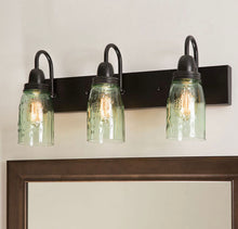 Load image into Gallery viewer, Mason Jar Vanity Lamp