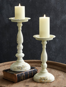 Distressed Candle Holders