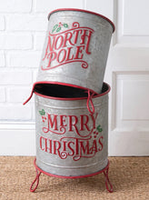 Load image into Gallery viewer, Set of 2 Christmas Tins