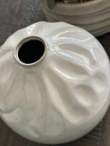 Ceramic White Distressed Vase / Jug
