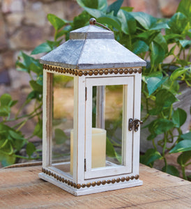 Cottage Wood and Metal Lantern