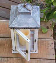 Load image into Gallery viewer, Cottage Wood and Metal Lantern