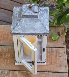 Cottage Wood and Metal Lantern