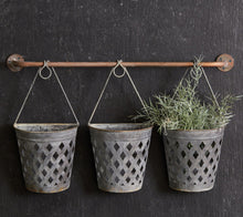 Load image into Gallery viewer, Half Round Open Weave Metal Wall Baskets