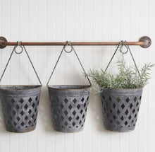 Load image into Gallery viewer, Half Round Open Weave Metal Wall Baskets