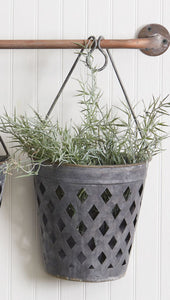 Half Round Open Weave Metal Wall Baskets