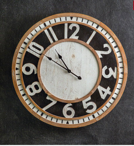 Large Wooden Clock