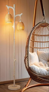 Distressed Farmhouse Tree Floor Lamp