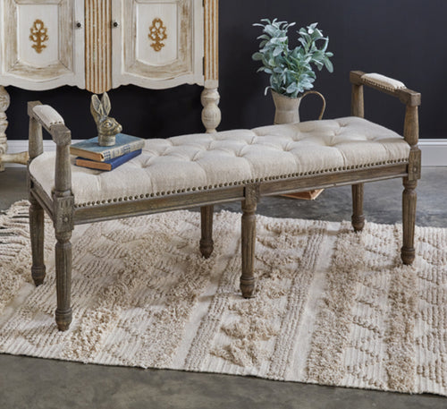 Stylish Unholstered Bench