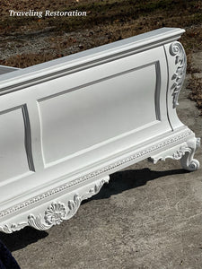 “Luxury and Comfort” White Queen Bed Frame