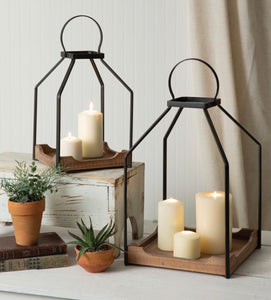 Set of 2 Industrial Lanterns