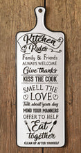 Load image into Gallery viewer, Kitchen Rules Metal Sign