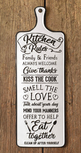 Kitchen Rules Metal Sign