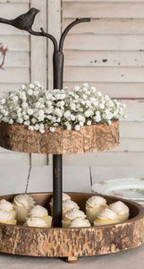 Bird and Birch 2 -Tiered Tray