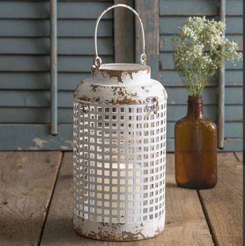 Distressed White Lantern