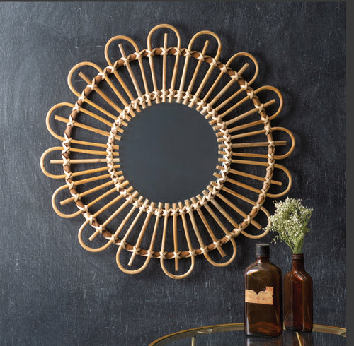 Decorative Rattan Wall Mirror