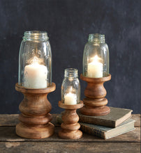 Load image into Gallery viewer, Set of 3 Mason Jar Candle Holders