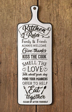 Load image into Gallery viewer, Kitchen Rules Metal Sign